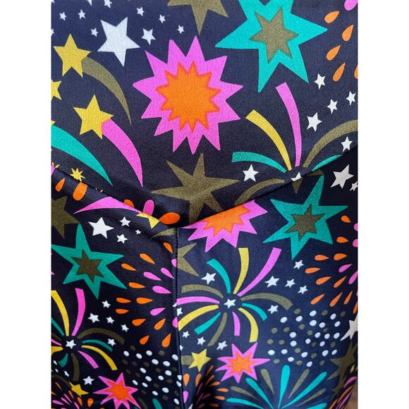 Boden Satin Fireworks Print A-Line Short Skirt Size 6 - Picture 3 of 6